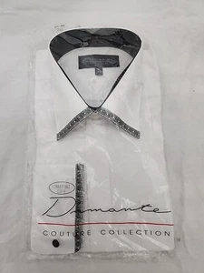 Shirt Damante Couture Collection Long Sleeve White Sz L Dress Fancy 16 1/2 32/33 - Picture 1 of 7