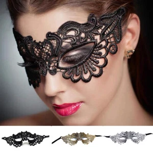 Cosplay Masks Sexy Eye Mask Lace Masquerade Mask Eye Patch Eyeshade Half Face - Picture 1 of 17