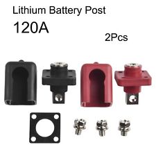 Connecteur terminal de batterie au lithium rouge + noir pour batterie courant élevé (2 pièces)