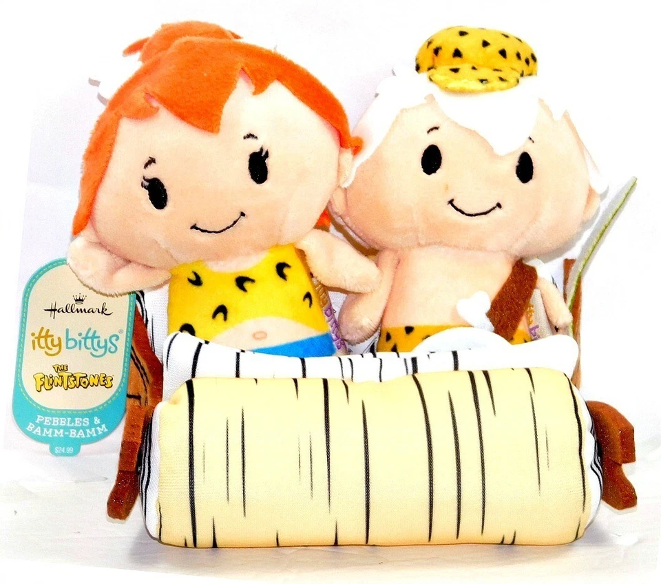 The Flintstones Pebbles & Bamm-bamm Itty Bittys Plush Set by Hallmark