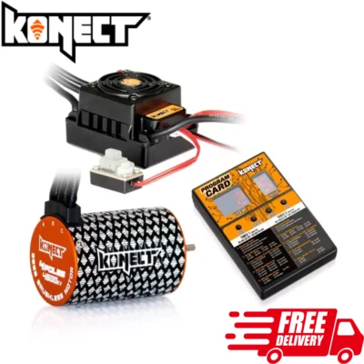 Konect Brushless Combo 4600kv Motor 50A Waterproof ESC Program Card RC Car 1/10 - Image 1 of 4
