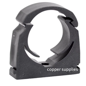 Talon Hinged MDPE pipe clips, 20mm, 25mm, 35mm, Black/plumbing/plumbing job lot - Picture 1 of 1