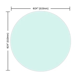24"-32" Inch Round Tempered Glass Table Top 2/5'' Thick Beveled Polished Edge - Picture 1 of 18