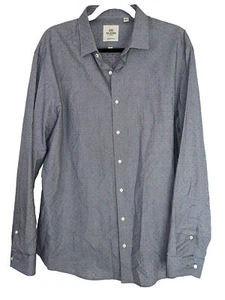 Ben Sherman Tailored Slim Fit Blue Dress Shirt Cotton Button Front 17 34-35 F1 - Picture 1 of 7