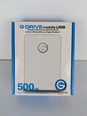 G Drive 500 GB Portable Hard Drive MOBILE usb g technology by hitachi MacBook - Image 1 of 4