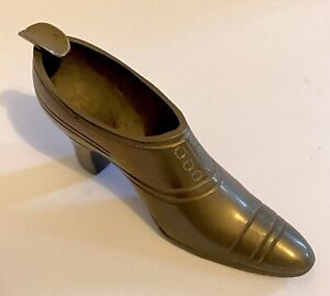 Vintage Brass Ashtray 1940s Heel Pump Shoe