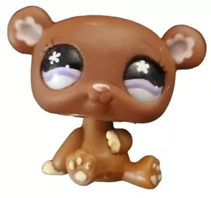 Orso marrone con occhi di stella viola, Littlest Pet Shop LPS, C-031 2007 - Foto 1 di 3