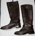 Tory Burch Brown Leather Teressa Riding Boots, 9.5. Wear and tear as seen in pic