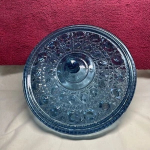 Vintage Windsor Button &Cane Light Blue Candy Dish W/lid - Picture 1 of 7