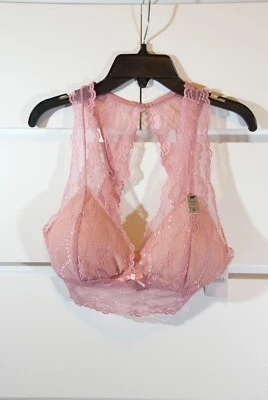 Sujetador Bralette de Encaje Ava Sofia, Mediano, Rosa (Nuevo, Embalaje Original) Foto 1 de 4