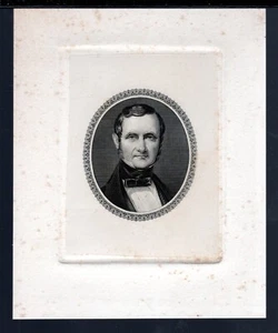 American BNC 'Gentleman 49' Portrait Proof India on Card Intaglio 1800s - Picture 1 of 2
