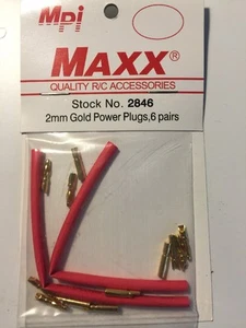 Enchufes de alimentación MPI Maxx 2 mm dorados 6 pares # 2846 ¡MEGA REDUCCIÓN! - Imagen 1 de 1