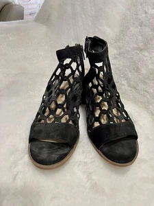 Vince Camuto Women's Cutout Nubuck Heeled Sandals From Dillard’s. Sz 10.5 New - Picture 1 of 5