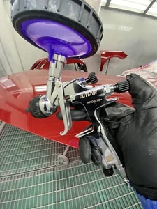 Outlaw Pro HTE+ 1.3mm Chrome Spray Gun High Quality Like Devilbiss Iwata Walcom - Picture 1 of 12