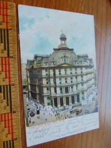 Antique post card- Post Office, N.Y.C.- undivided- streetcars, carriages, people - Picture 1 of 2