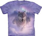 The Mountain Unisex Adult Northern Lights Wolves T Shirt