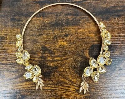 Elegante collar gargantilla de cristal con estrás de noche de fiesta Foto 1 de 4