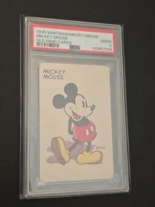 1935 Whitman Old Maid Mickey Mouse PSA 2 Good. Rare Graded Card - Picture 1 of 5