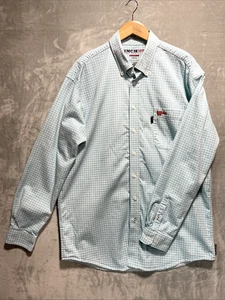Cinch WRX FR Work Shirt Mens L Flame Resistant Button Down Check HRC2 ATPV 8.5 - Picture 1 of 6