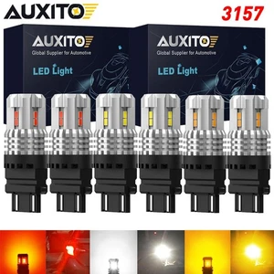 6x AUXITO 3157 LED Freno Inverso Señal de Giro Luz de Estacionamiento Blanco Rojo Amarillo EAC - Imagen 1 de 12