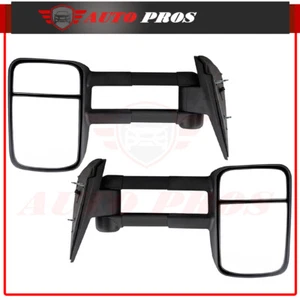 2x Left & Right Side Towing Mirror Manual For Cadillac Escalade Chevy Silverado - Picture 1 of 7