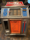 Antique Trade Stimulator Penny Smoke Gumball Slot Machine
