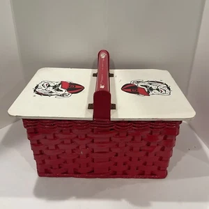 Georgia Bulldogs 80er Jahre Holz Picknickkorb Brotdose Heckklappe Fußball UGA - Bild 1 von 16