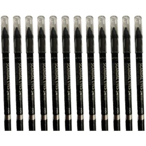 (12 Pack) NEW Rimmel Scandaleyes Waterproof Kohl Kajal Liner Black 0.04 Ounces - Picture 1 of 4