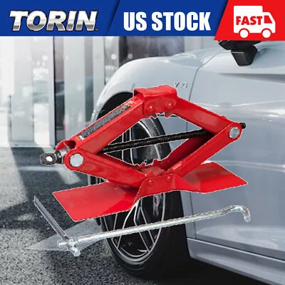 BIG RED T10152 1.5 Ton Torin Steel Scissor Lift Jack Car Kit, Red - Image 1 of 4
