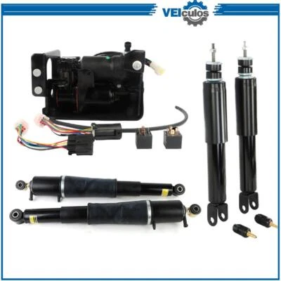Amortiguadores de aire delanteros y traseros puntales + compresor para Cadillac Escalade GMC Suburban Yukon Foto 1 de 4
