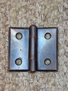2" x 1 3/4" Antique Flashed Copper Steel Cabinet Door Hinge - Picture 1 of 6