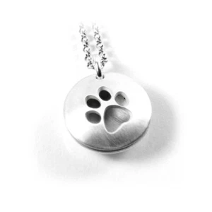 Anhänger mit Ihrer Gravur 925 Silber Kette Hund Hundepfote Pfote NEU PSD24 KE2 - Bild 1 von 3