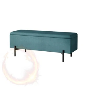Artiss Storage Ottoman Blanket Box 140cm Velvet Green - Picture 1 of 7