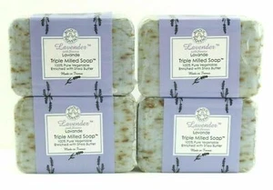 4 Bars Trader Joes Bisous de Provence Lavender Triple Milled Soap - Picture 1 of 2