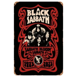 Metal Black Sabbath Tin Sign Rectangular Iron Painting Bar Decor20x30cm DE - Picture 1 of 12