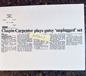 Rare MARY CHAPIN CARPENTER  1994 BOSTON article From Publicity Debt