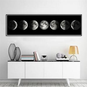 Moon Phase Canvas Poster Picture Prints Nordic Art Wall Painting Home Decor