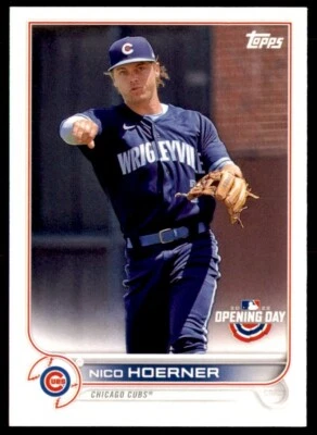 2022 Topps Opening Day Nico Hoerner Chicago Cubs #147 - Image 1 of 2