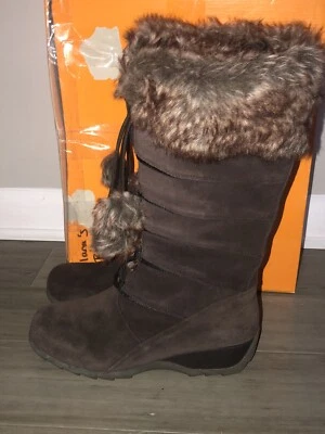 MINT Sporto Chelsea Brown Faux Fur Lined Waterproof Winter Boots Womens 10 M - Image 1 of 4