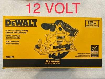 New Dewalt Xtreme DCS512B 12V 12 Volt Max 5-3/8" Brushless Circular Saw W Blade  - Image 1 of 4