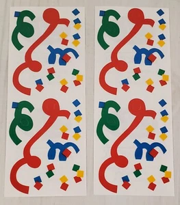 2 CONFETTI & STREAMERS Creative Memories Vintage Stickers - Birthday Party - Bild 1 von 4