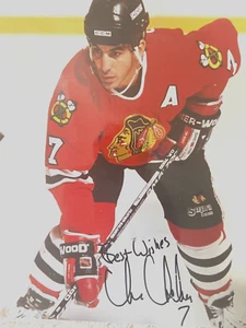 Chris Chelios Chicago Blackhawks Autographed 8x10 Color Photo - Picture 1 of 1