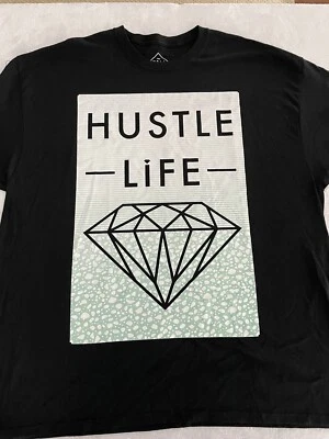Футболка с коротким рукавом Hustle Life Diamond черная для взрослых 2XL 0923c - Изображение 1 из 2