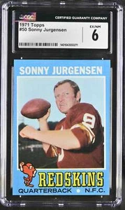 1971 TOPPS #50 SONNY JURGENSEN CGC 6 EX/NM REDSKINS 1269 - Picture 1 of 2