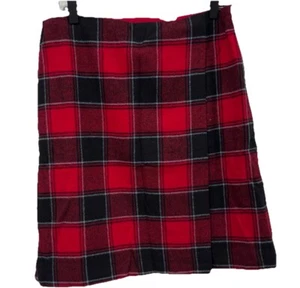 Falda de franela multicolor a cuadros talla 4 roja TALBOTS para mujer - Imagen 1 de 8