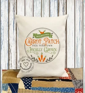 McGregors Karottenaufnäher Dekostoff Kissen #1275 - Bild 1 von 6