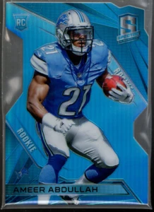 A7970- 2015 Panini Spectra Neon Blue Die Cut #131 Ameer Abdullah/35 ROOKIE CARD - Picture 1 of 2