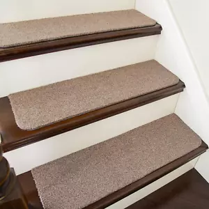 Stair Treads Non-Slip 15Pcs Carpet Mat 28Inx9In Indoor Stair Runners for Wooden - Picture 1 of 9