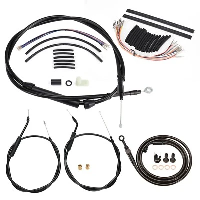 Extended Clutch Cables Harness Kit for Harley Softail 2000-2006 12'' Handlebar - Imagen 1 de 4