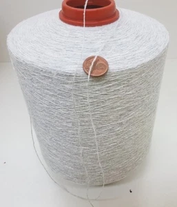 Wolle Stricken weben &häkeln |natur weiss meliert lace garn kone 1,4 kg pay77 - Bild 1 von 3